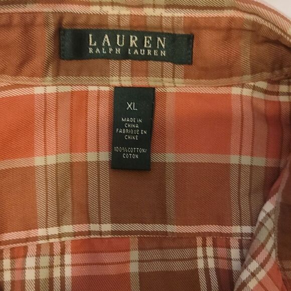 Lauren ralph lauren plaid shirt size large. - Picture 6 of 11